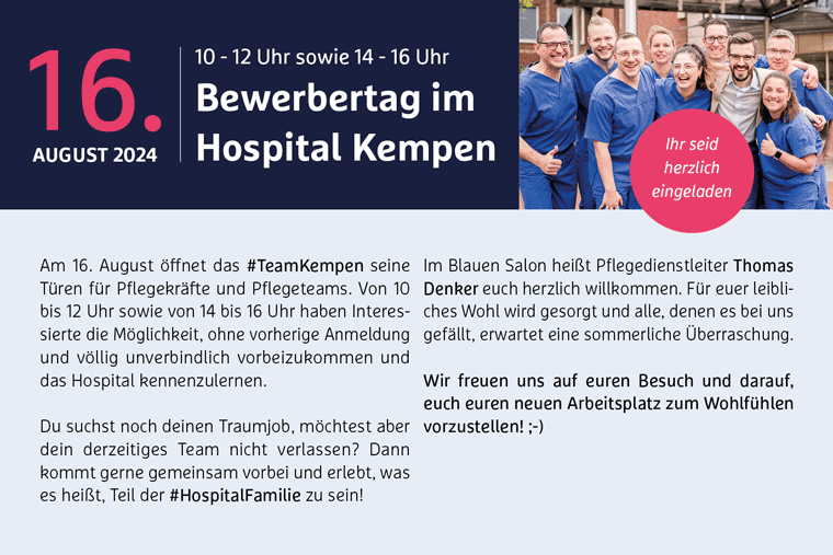 Bewerbertag im Hospital Kempen